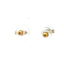 Red white and blue stripped fish stud earring
