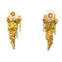 Colourful jellyfish and light blue faceted crystal post earrings