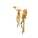 Colourful jellyfish and light blue faceted crystal post earrings
