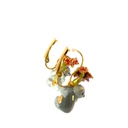 Duo of koalas & pink eucalyptus earrings