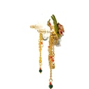 Duo of koalas, pink eucalyptus & malachite bead earrings