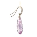 Silver amethyst briolette drop earrings