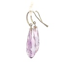 Silver amethyst briolette drop earrings