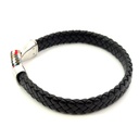 Stainless steel clasp and Italian leather bracelet
