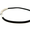 Neoprene necklace with stainless steel feature