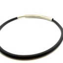 Neoprene necklace with stainless steel feature