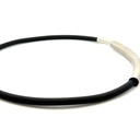 Neoprene necklace with stainless steel feature