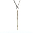 Spearhead tribal silver pendant