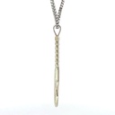 Spearhead tribal silver pendant