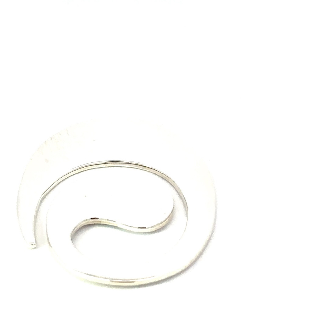 Sterling silver money clip with a swirl design