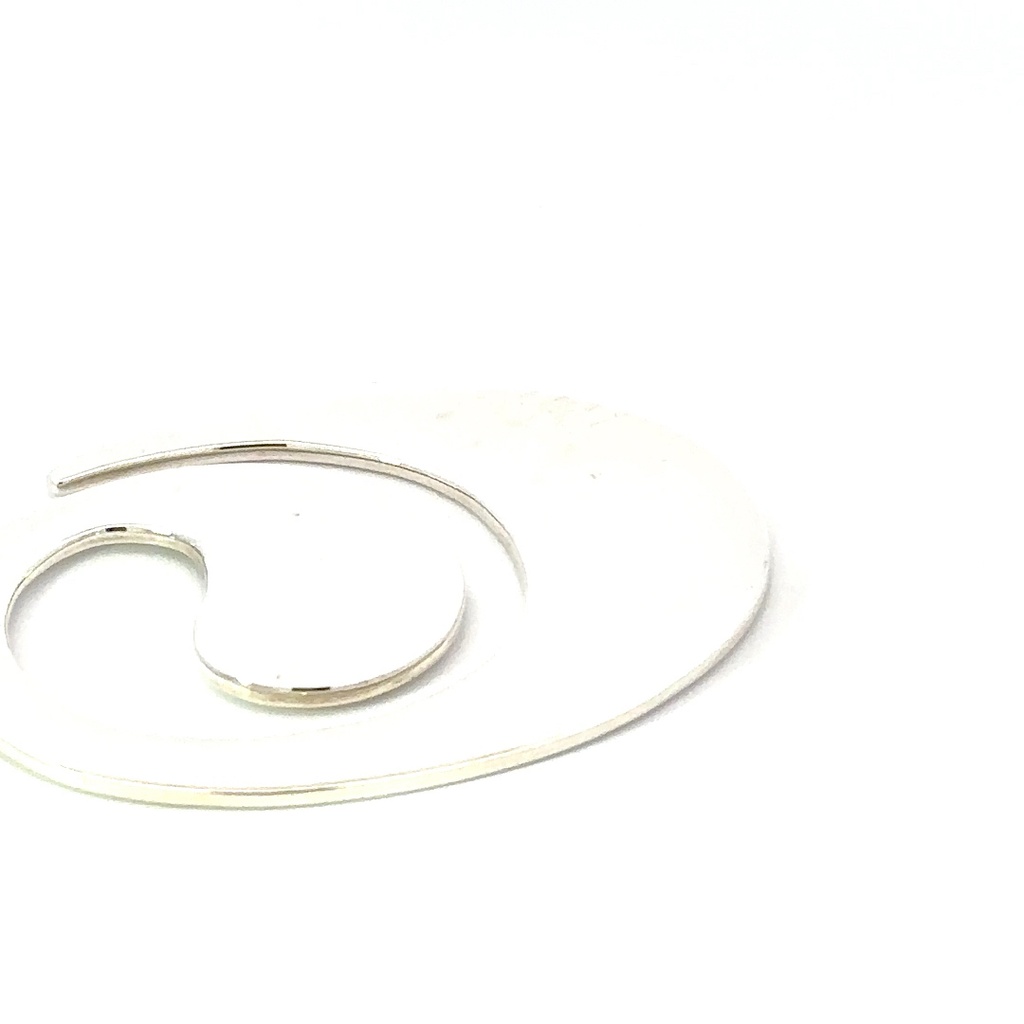 Sterling silver money clip with a swirl design