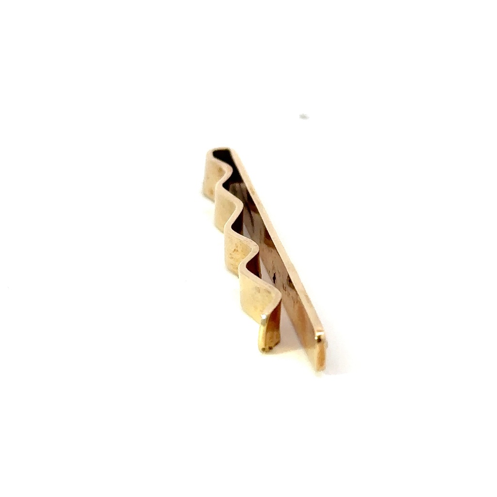 9K tie slide in yellow and white line