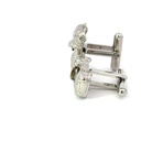 Racing car cufflinks in stainless steel
