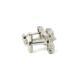 Racing car cufflinks in stainless steel