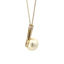 14ct Yellow Gold Pearl Diamond Pendant