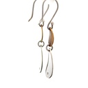Sterling Silver & Copper Tear Drop Earrings