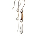 Sterling Silver & Copper Tear Drop Earrings