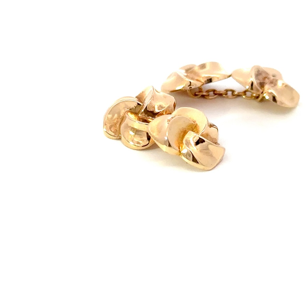 18K rose gold knot antique cufflinks