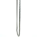 Satin finished stainless steel box chain necklace