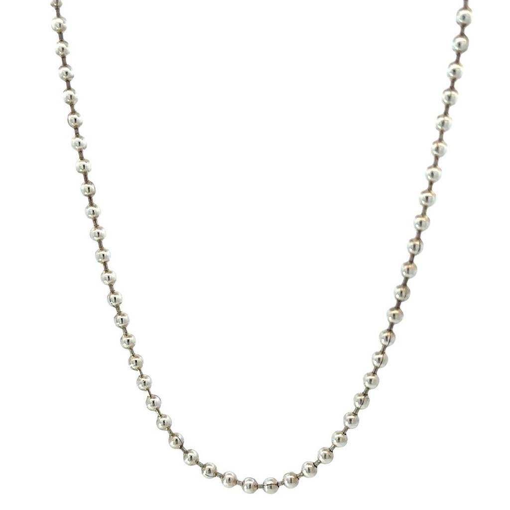 Sterling silver ball chain necklace