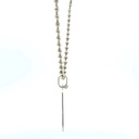 Sterling silver dog tag pendant on ball chain