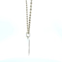 Sterling silver dog tag pendant on ball chain