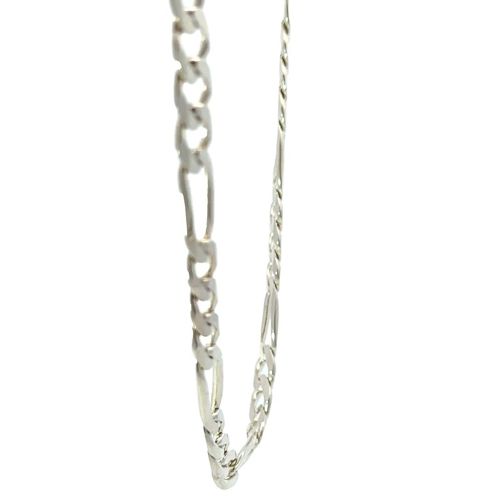 Solid figaro necklace in solid sterling silver