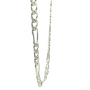 Solid figaro necklace in solid sterling silver