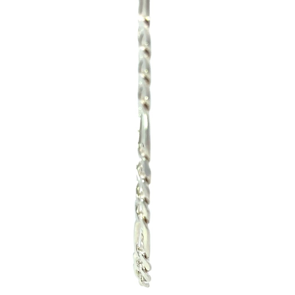 Solid figaro necklace in solid sterling silver
