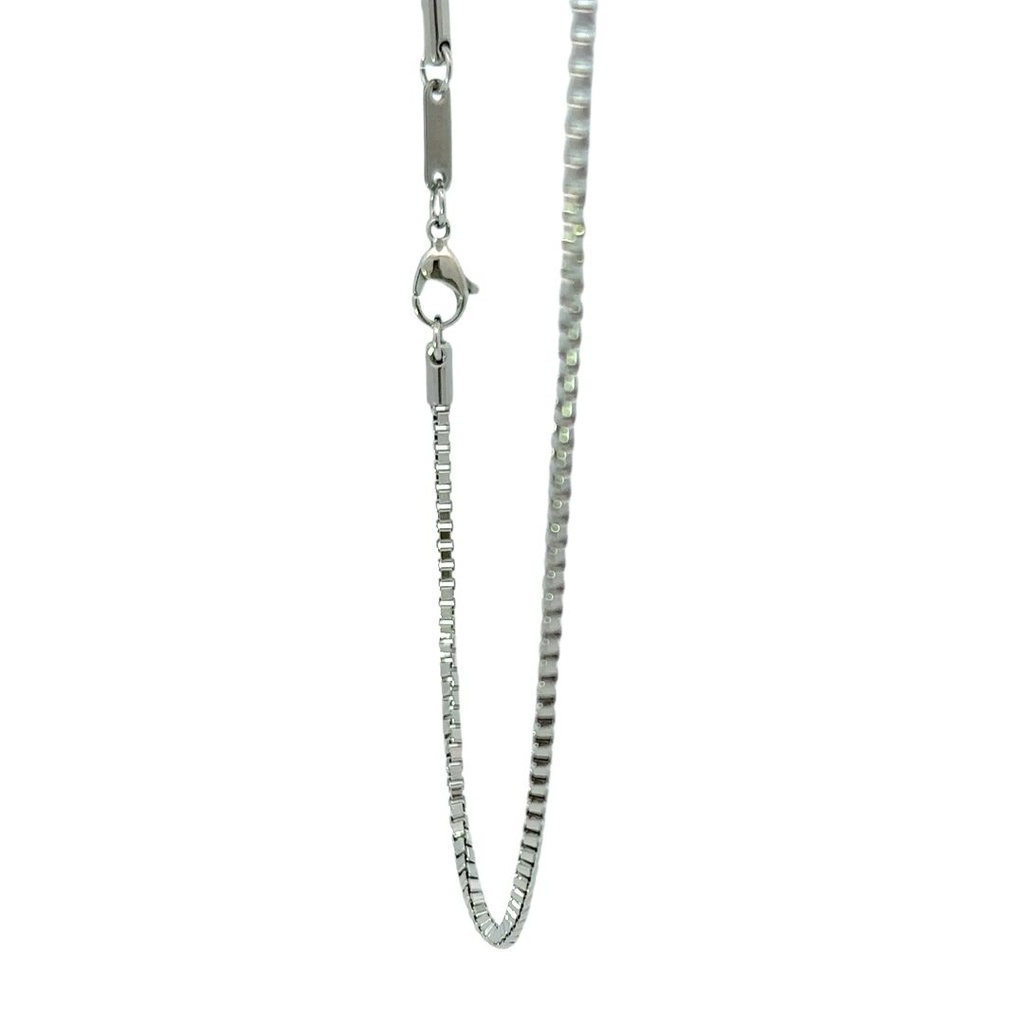 Stainless steel box chain necklace