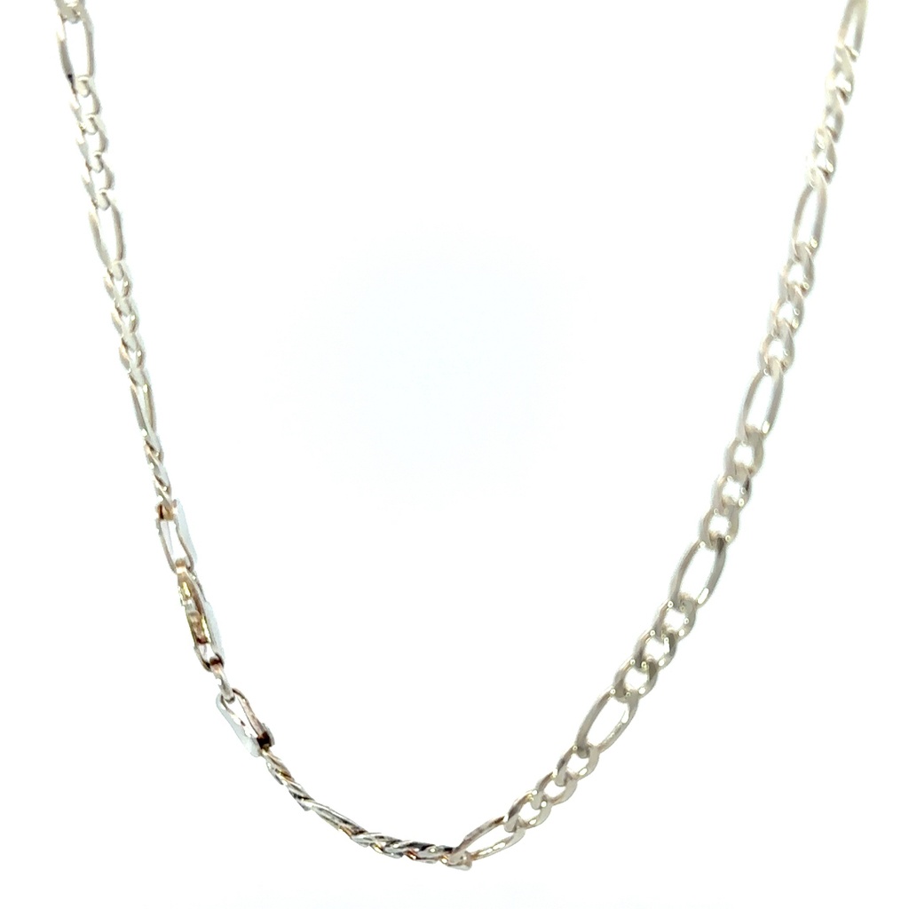 Sterling silver figaro necklace