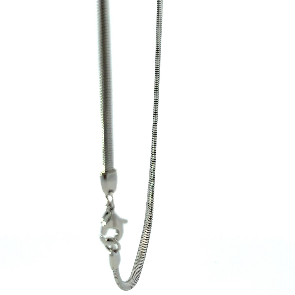 Stainless steel flattened snake necklace