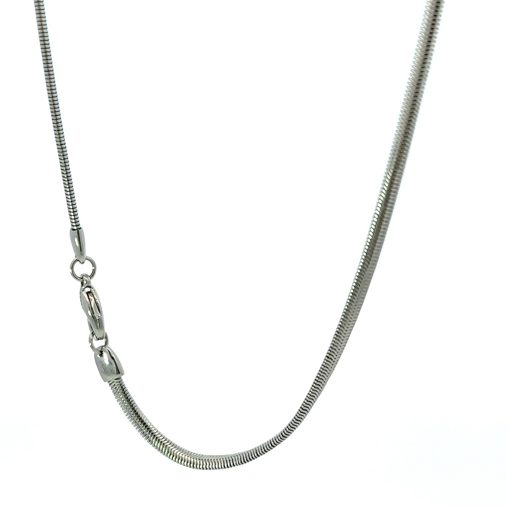 Stainless steel flattened snake necklace