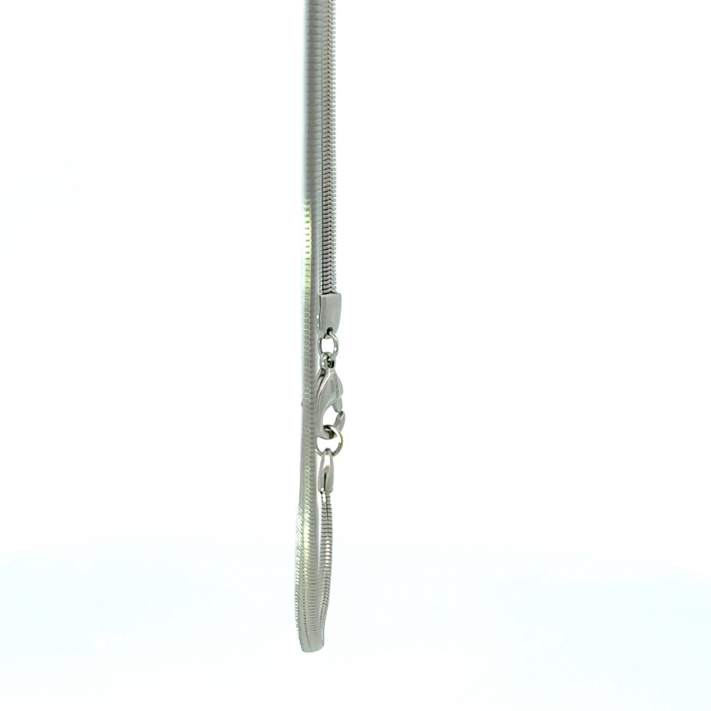 Stainless steel flattened snake necklace