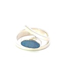 Aussie opal set in a unique sterling silver ring