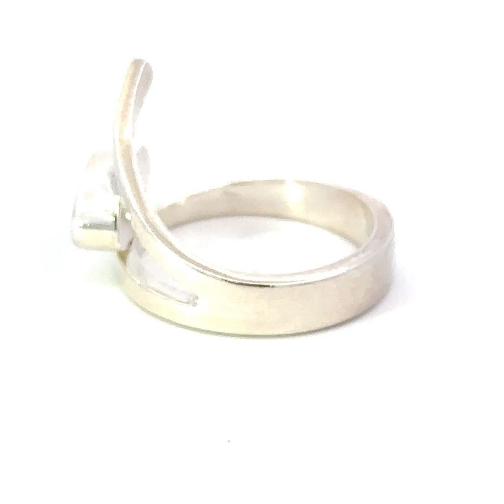 Aussie opal set in a unique sterling silver ring