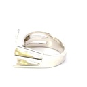 Unique sterling silver ring set with Aussie opal