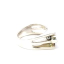 Unique sterling silver ring set with Aussie opal