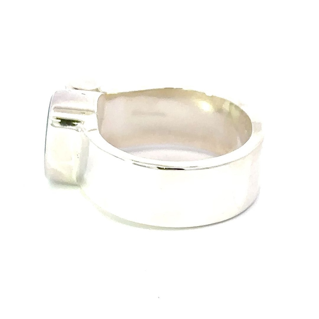 Aussie Opal ring in unique sterling silver setting