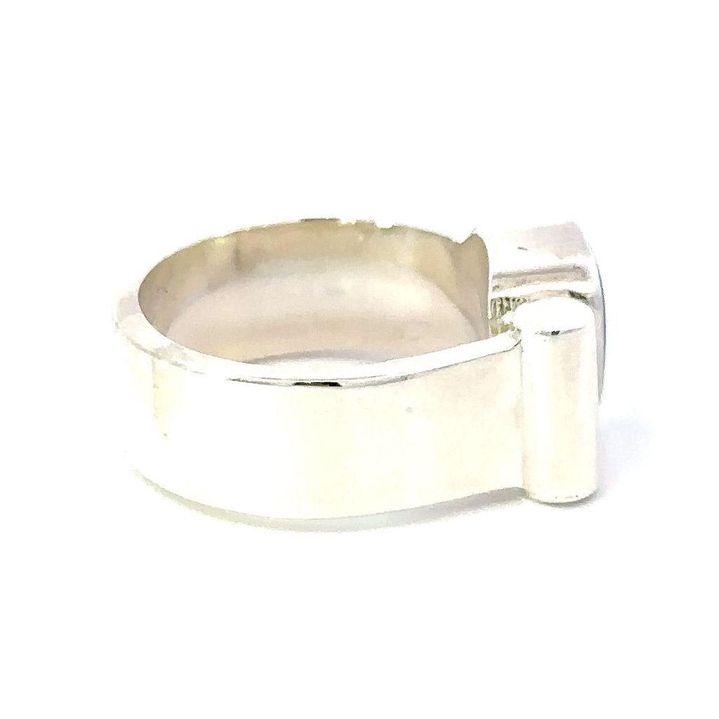 Aussie Opal ring in unique sterling silver setting