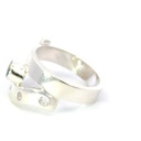 Unique Aussie opal ring set win sterling silver
