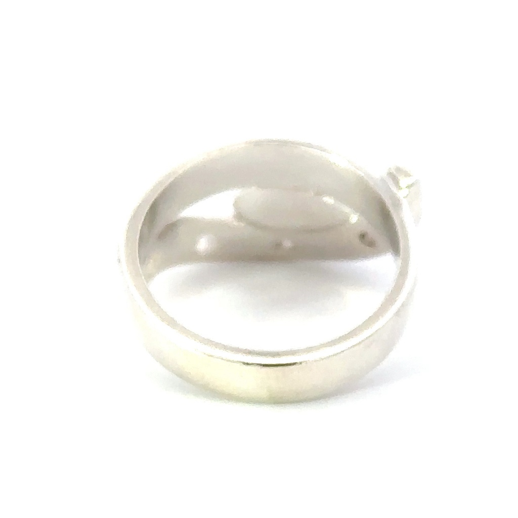 Unique Aussie opal ring set win sterling silver