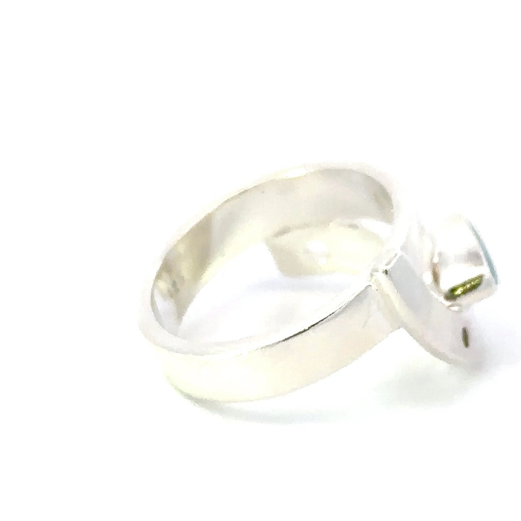 Unique Aussie opal ring set win sterling silver