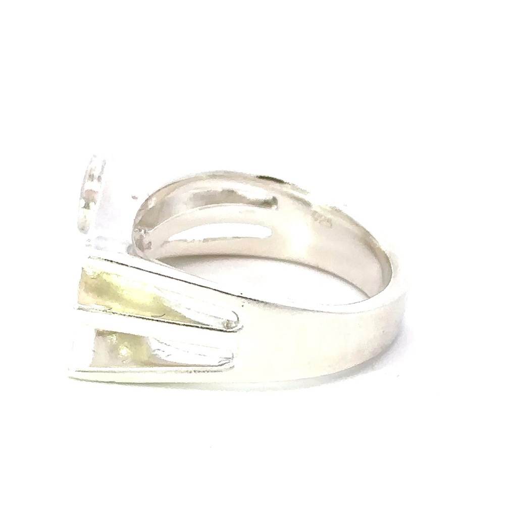 Unique silver ring with Aussie opal
