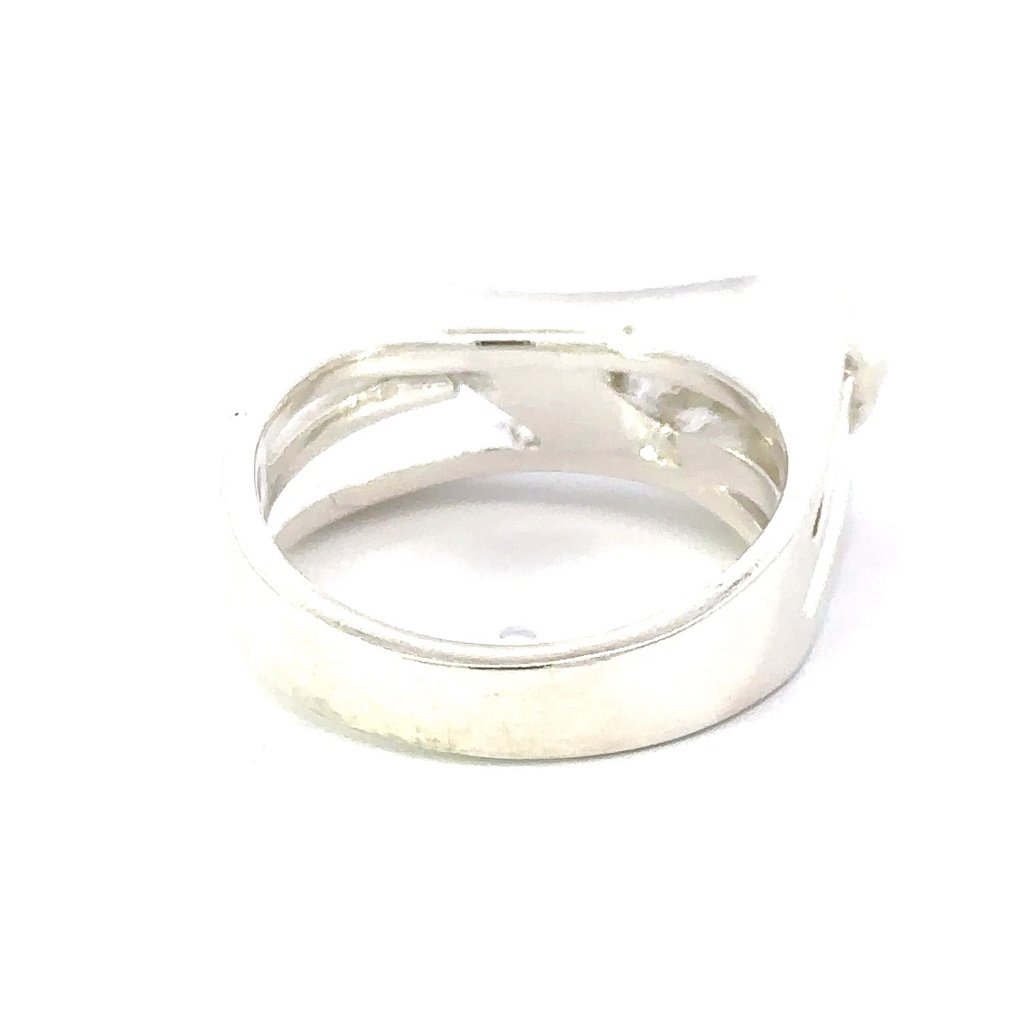 Unique silver ring with Aussie opal