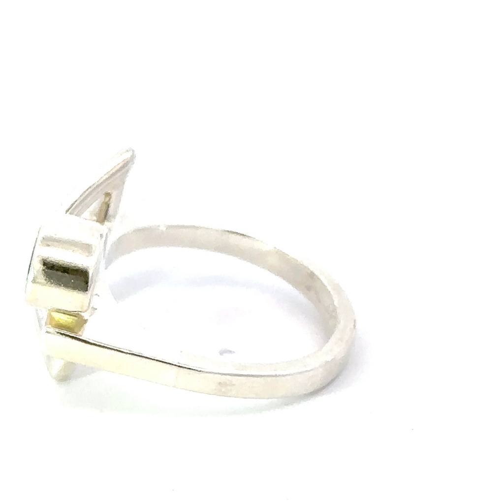 Opal ring in a unique sterling silver setting