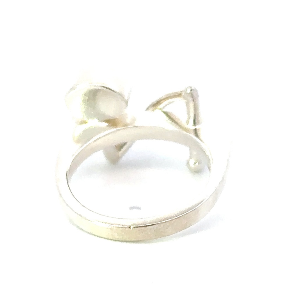 Opal ring in a unique sterling silver setting