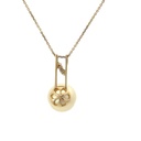14ct Yellow Gold Pearl Diamond Pendant