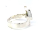 Aussie opal ring in unique sterling silver setting