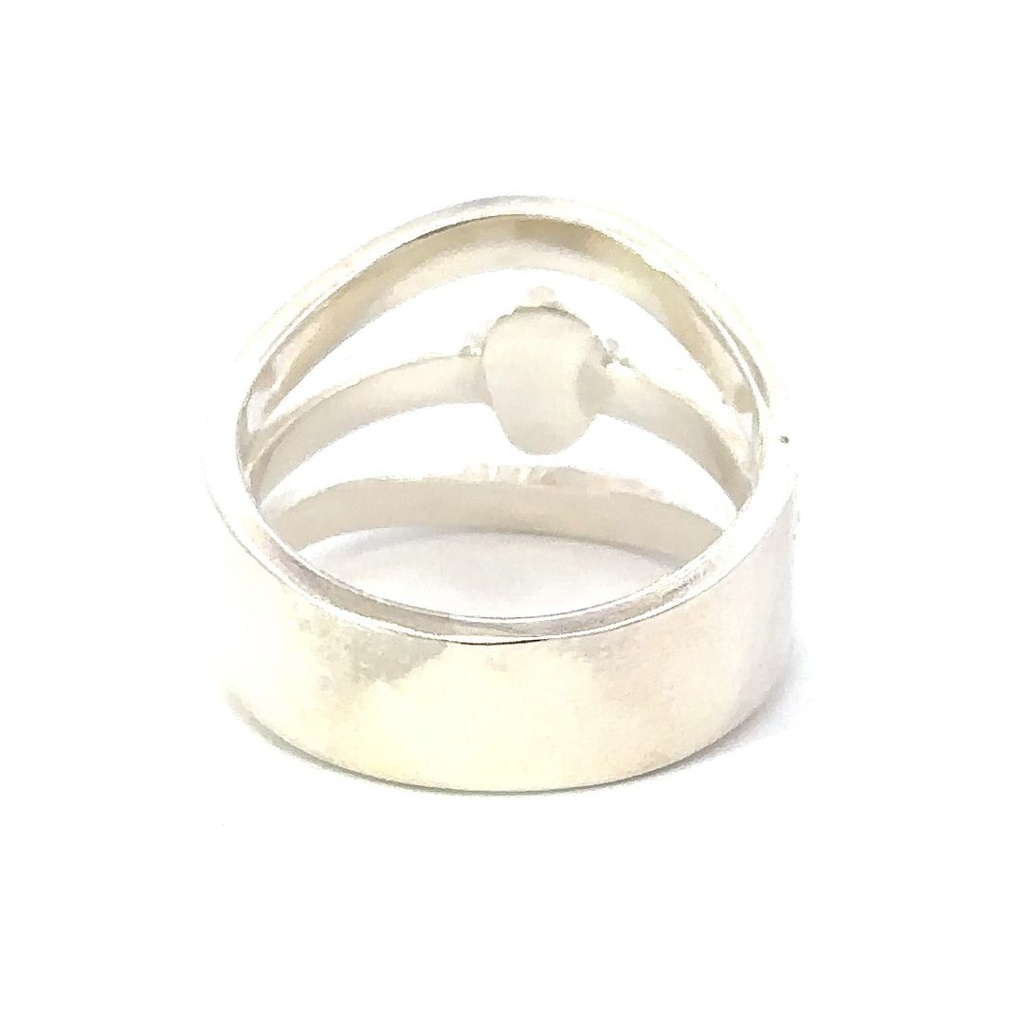 Aussie opal ring in a unique sterling silver setting